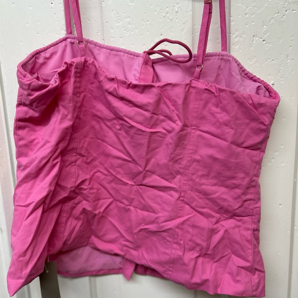 Missguided Pink Button-Up Camisole - Picture 2 of 3